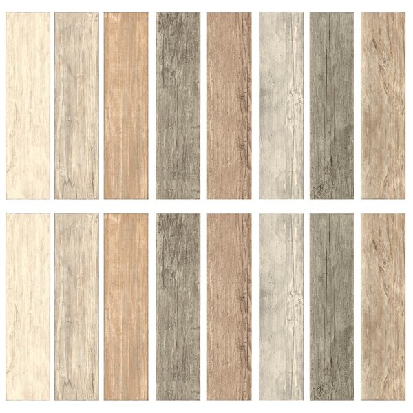 RoomMates RMK3695GM Distressed Barn Wood Plank Peel and Stick Giant Wall Decals 17.25 X 36.5