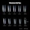 1000pcs Clear French False Nails Tips Press on Fake Nails Half Cover Acrylic Nails Artificial Nails Extension 10 Sizes for Nail Salons and DIY Nail Art(2x500pcs)