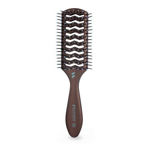 Spornette Ion Fusion Vent Brush, Tipped Nylon Bristles - For Blowouts, Blow Drying, Styling, Volumizing & Detangling Medium to Long Hair - All Hair Types For Men, Women and Children