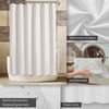 ALYVIA SPRING Stall Fabric Shower Curtain Liner Waterproof - 54" x 78", Soft & Lightweight Long Stall Size Shower Curtain with Magnets, Machine Washable - 54x78, White