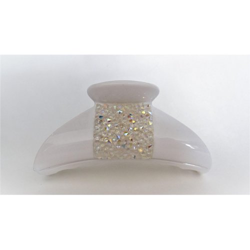 Generic Iridescent crystal white hair claw clip