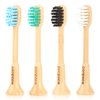 PONPACE Bamboo Toothbrush Heads Compatible with 7AM2M, Soft Castor-Oil Bristles, Biodegradable Toothbrush Replacement Heads, Eco-Friendly & Daily Cleaning