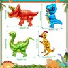 4Pack Giant Self Standing Dinosaur Foil Balloons for Dinosaur Birthday Party Supplies Decorations
