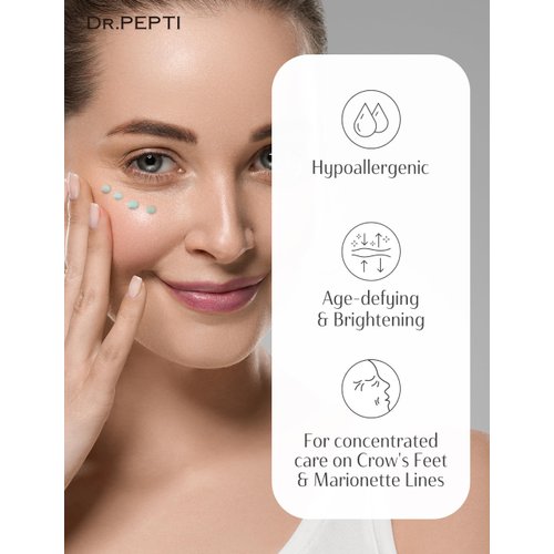 DR.PEPTI Peptide Volume Renew Stellight Eye Cream | Korean Eye Cream for Men & Women | Hyaluronic Acid Eye Cream Korean Skincare | K Beauty Eye Cream | Vitamin C Eye Puffiness Reducer 0.50 oz