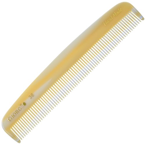 Giorgio G36 Handmade All Fine Tooth Pocket Comb for Men, Hair Comb Straightener for Everyday Grooming Styling Hair, Mustache and Beard for Men Women and Kids, Use Wet or Dry, Saw Cut and Hand Polished