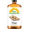 Sun Essential Oils - Ginger Essential Oil 16oz for Aromatherapy, Diffuser, Muscle Ease, Relieves Pain - Ginger Oil - Aromatherapy Oil