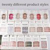 24 Pcs White French Tip Press On Nails Almond Medium Fake Nails Aurora Chrome False Nails Acrylic Glue On Nails Full Cover Stick On Nails Artificial Nails For Women Girls Manicure