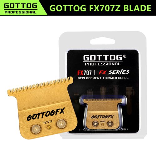 FX707Z Replacement Blades for All BaBylissPRO FX787 & FX726 Trimmers, GOTTOG Zero-Gapped Replacement Blades Compatible with BaByliss Trimmer Blades (FX707Z) - Gold