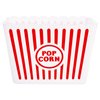 Bekith 6 Pack Plastic Open-Top Reusable Popcorn Boxes, Popcorn Containers Bucket Tub for Movie Night, 9" Square x 6" Tall