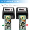 TIHOO Automatic Counterfeit Bill Detector, Money Detector and Counter with UV, MG, IR, Size and Image Detection, USD Currency Value Checker Scanner, Black