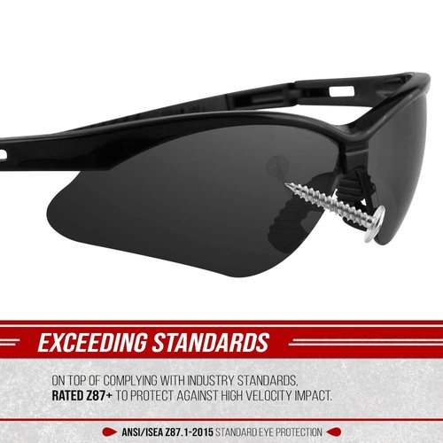 Optic Max Tactical Safety Glasses Hunting Shooting Scratch Resistant Lens, Lightweight & Flexible Frame (Gray)