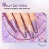 MIZHSE Pearl Gel Nail Polish, Shimmer Mermaid Nail Gel Glitter Drawing Soak Off UV Gel for Nail Salon Home DIY Manicure Use