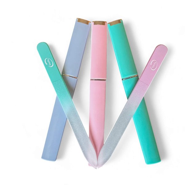 Vanfa Glass Nail File with case for Natural Nails