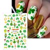 10 Sheets St Patrick’s Day Nail Stickers Green Shamrock Nail Art Stickers Self Adhesive Four-leaf Clover Leaf Nail Decals Luck of Irish Nail Supplies for Women Girls Saint Patrick's Day Manicure Decor