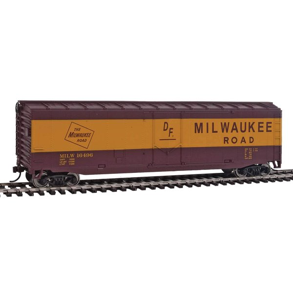 WalthersTrainline Ready to Run Milwaukee Road Boxcar, Red/Yellow