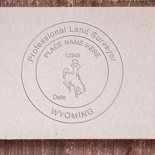 Premium Quality Handheld Wyoming Land Surveyor Seal - Professional Land Surveyor Seal for Wyoming, Size 1-3/4 - Ideal for Wyoming PLS Seal - Perfect Tool for Wyoming Land Surveyors - Easy to Use