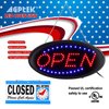 LED Open Sign, AGPTEK 19x10inch LED Business Open Sign Advertisement Board Electric Display Sign, Two Modes Flashing & Steady Light, for Business, Walls, Window, Shop, bar, Hotel,with Open/Close Sign