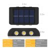 Solar Fence Light Outdoor Lights Solar Powered LED Wall Lamp Waterproof for Deck Step Patio Landscape Lighting (White 6 Pack)