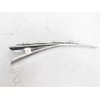 Silver alligator hair claw clip with oval clear crystals (Length: 6)