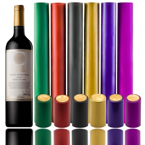 MotBach 240 Pcs Heat Shrink Caps, Wine Shrink Wrap Wine Bottle Shrink Caps Wine Bottle Tops for Wine Cellars And Home Use