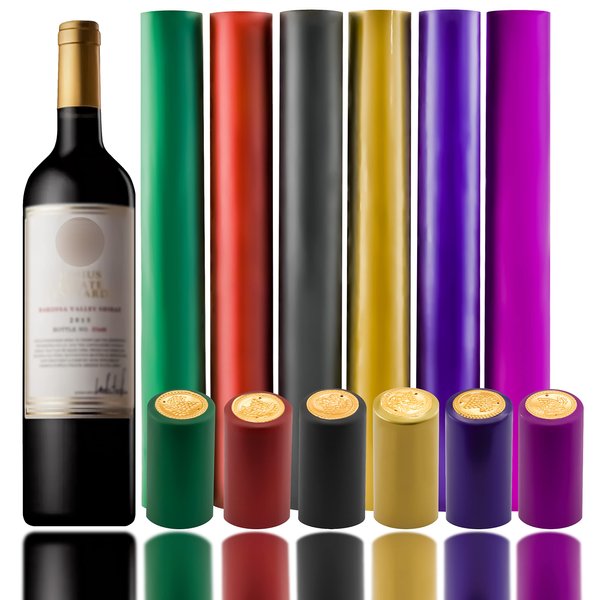 MotBach 240 Pcs Heat Shrink Caps, Wine Shrink Wrap Wine Bottle Shrink Caps Wine Bottle Tops for Wine Cellars And Home Use