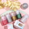 White Body Glitter, Rave Accessories Glitter for Body Face Hair Eyes Lip, Face Glitter Stick for Singer Concerts Music Festival, Chunky Glitter Makeup Sparkling Mermaid Sequins for Women