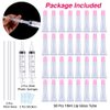 AMORIX 50PCS Lip Gloss Tubes Empty 10ml Pink Cap Lip Gloss Containers Lip Balm Tubes Cute Squeeze Tubes Lipgloss Making Supplies + 2 x 20ml Syringes Tag Labels for Lip Gloss Base
