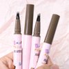 2Pcs Microblading Eyebrow Pen,Eyebrow Contouring Pen,4 Tip Magic Eyebrow Pencil with Brow Brush,Magical Precise Waterproof 3d Eye Brow Pencils Creates Natural Brows Makeup,lapiz de cejas