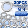 30pcs Oil Drain Screw Gasket for Honda 14mm Engine Oil Drain Plug Washer Gaskets, Drain Plug Seal Replace# 94109-14000 94109-12000
