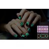 TailaiMei 12 Sheets Glow in The Dark Halloween Nail Wraps Stickers, Fluorescent Nail Polish Strips Self-Adhesive Full Wraps with 2 pcs Nail Files for DIY Nail Art Decals (Dark Style)