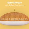 REACHER Wood Grain Sunrise Alarm Clock and Sound Machine Nightlight, Digital Dimmable Clock for Bedroom, 26 Sleep Sounds, White Noise Machine for Baby, Adults, Wake Up Light Alarm Clock for Kids