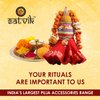 SATVIK 4 Pc Brass Diya (Big) for Diwali Decoration. Handmade Oil Lamp with Golden Engraved Made of Virgin Brass Metal. Diwali Diya Vilakku for Puja Pooja. Traditional Indian Deepawali Gift Items