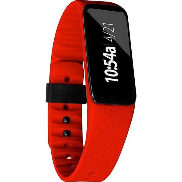 3Plus 70218 Swipe C Activity Tracker Bluetooth Smartwatch/Wristband with Call & Text Notification, Red