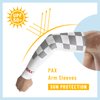 PAX Sports Bike anti-UV UPF 50+ Arm Sleeves, Sun Protection, Warm In Winter And Cool in summer, Moisture Wicking, Breathable Cycling Working, White & Gray Plaid, M