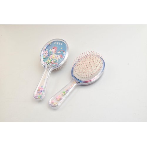 Gett Detangling Brush for Kids, Toddlers, and Adults, Soft Bristle Hair Brush, Wet Hair Brush with Confetti, Glitter, for Curly, Straight, Long or Short Hair (Unicorn)