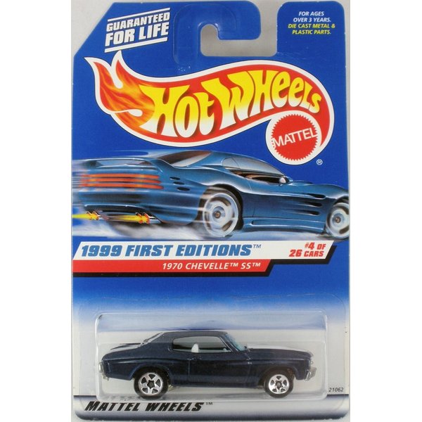 Hot Wheels '70 Chevy Chevelle SS 1999 First Editions Blue 1970 Chevelle SS 1:64 Scale Collectible Die Cast Metal Toy Car Model #4/26