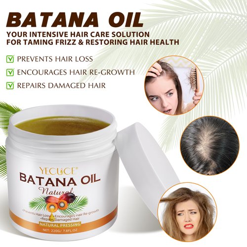 Batana Oil for Hair Growth 7.8 Fl Oz, 100% Pure Natural Raw Batana Oil from Honduras as Hair Mask, Hair Oil, Prevent Hair Loss, Moisturize Scalp, Restore Dry Damanged Hair, for All Hair Types