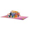 Paper Love Frndly 3D Happy Birthday Pop Up Card, Handcrafted - 100% Recycled and Eco-Friendly, 8" x 6" Cover - with Removable Note Card
