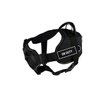 Dean & Tyler Black with Yellow Trim Fun Dog Harness with Padded Chest Piece, On Duty, Small, Fits Girth Size 22-Inch to 27-Inch