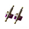 LEEFAI Pro Fingerboard Trucks 32/34/36mm 4.0-Regular Kingpin-Upgraded v2 baseplate with Hardware-Baseplate Color and Size (34mm,Purple)