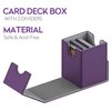 MIXPOET Purple Deck Box for MTG Cards, Trading Card Storage Box with 2 Dividers per Holder, Holds up to 110 Cards