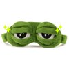 Aisa 3D Frog Cute Cartoon Design Sleeping Eye Blinder Travel Office Snap Soft Plush Eye Mask Green