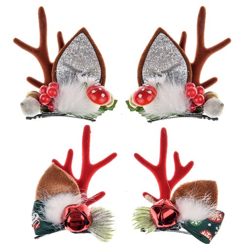 TOECWEGR Christmas Reindeer Antlers Headband Hair Clips Hair Hoop Girl Holiday Beauty Headdress (Antler Bella)