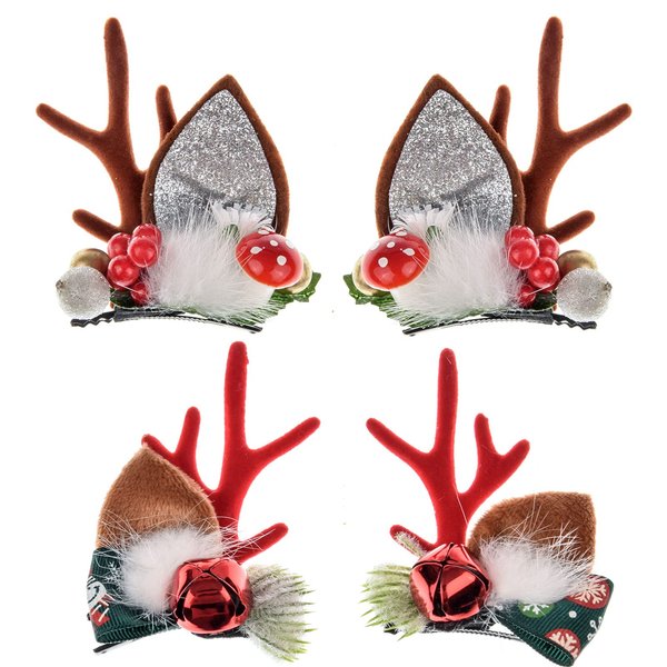 TOECWEGR Christmas Reindeer Antlers Headband Hair Clips Hair Hoop Girl Holiday Beauty Headdress (Antler Bella)