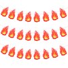 3pcs Fire Flame Banner, Pre-Strung Fire Flame Decorations Hanging Bunting Flags Party Banners Firefighter Theme Party Decorations for Fire Truck Fireman Themed Bonfire Party Supplies