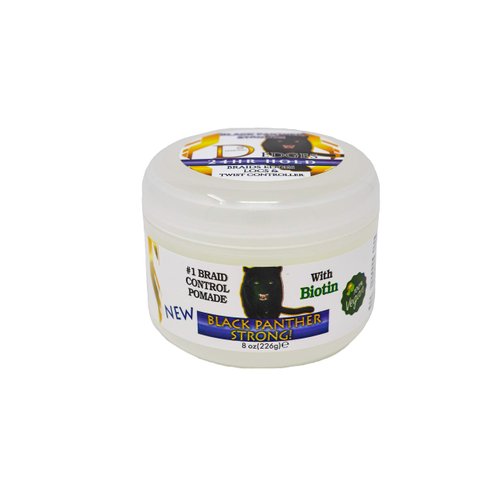 The Roots Naturelle BLACK PANTHER STRONG - VEGAN - Edge and Braid Control POMADE 8 oz. Styling Gel. Great for Curly Hair. Firm Hold for Natural Hairstyles