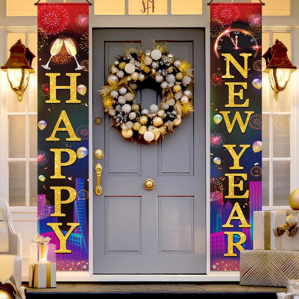 Happy New Year Banner Backdrop, New Years Eve Party Supplies 2025, Happy New Year Decorations 2025,New Years Party Supplies, New Years Eve Party Favors, NYE Decorations Party Supplies