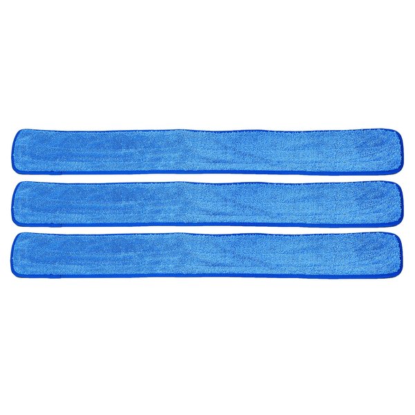 Real Clean 48 inch Microfiber Wet Mop Refill Pads for Flat Microfiber Mop Frames (Pack of 3)