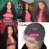 Keshon 13x5 Deep Wave Lace Front Wigs Human Hair 200% Density Deep Wave Frontal Wig Pre Plucked HD Transparent Full Lace Frontal Wigs Human Hair with Baby Hair Natural Color 28 inch
