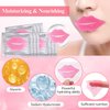 Dyrfolm 28 PCS Lip Mask,Collagen Crystal Lip Masks,Lip Mask Sheet,Pink Lip Care Pads Mask for Moisturizing Nourishing,Anti Chapped,Anti-Wrinkle,Lip Masks for Dry Lips,Remove Dead Skin,Plump Your Lips